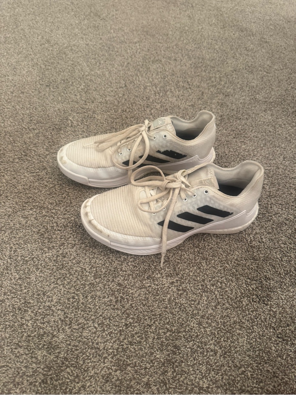 Athletic Sneakers in White with Black Accents - Adidas